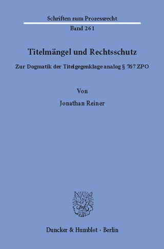 Titelmängel und Rechtsschutz.
