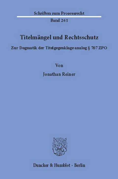 Titelm&auml;ngel und Rechtsschutz. - Jonathan Reiner
