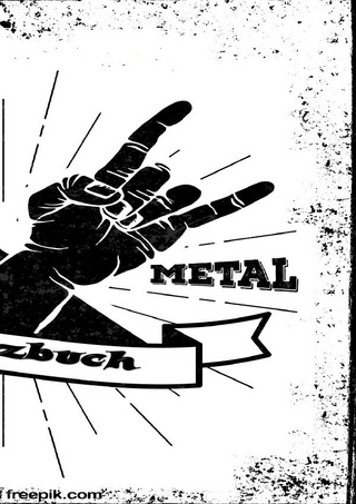 Notizbücher Spiral dotted / Heavy Metal Horny Notizbuch für Metal und Rock Fans punktiert dotted 68 Seiten