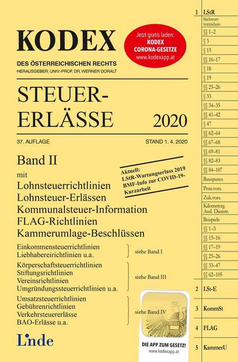 KODEX Steuer-Erl&auml;sse 2020, Band II - Andrei Bodis