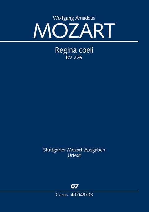 Regina coeli (Klavierauszug) - Wolfgang Amadeus Mozart