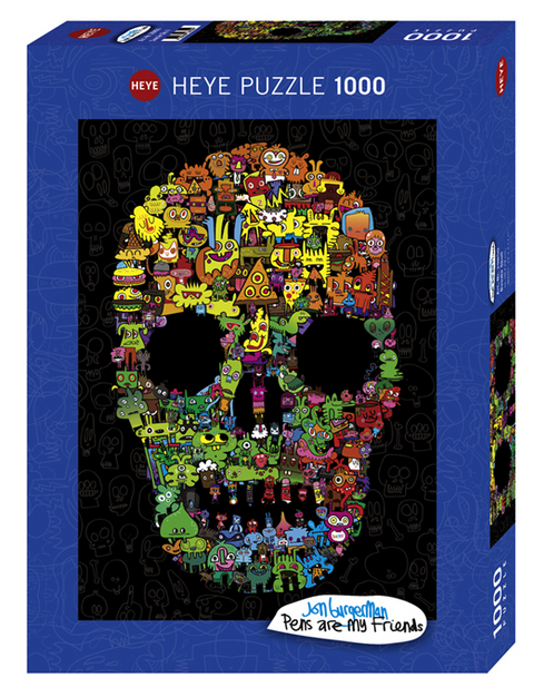 Doodle Skull Puzzle - Jon Burgerman