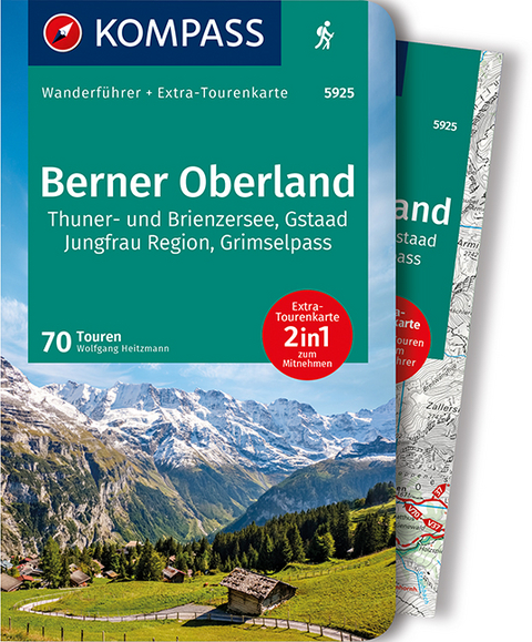 KOMPASS Wanderf&uuml;hrer Berner Oberland - Wolfgang Heitzmann