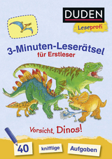 Duden Leseprofi &ndash; 3-Minuten-Leser&auml;tsel f&uuml;r Erstleser: Vorsicht, Dinos! - Susanna Moll
