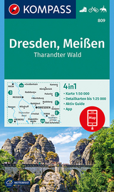 KOMPASS Wanderkarte Dresden, Mei&szlig;en, Tharandter Wald - 