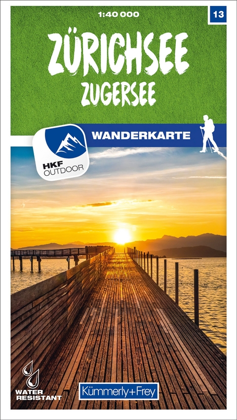 K&uuml;mmerly+Frey Wanderkarte 13 Z&uuml;richsee 1:40.000