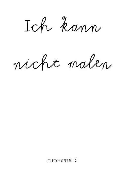 Ich kann nicht malen - Charlie Beerhold