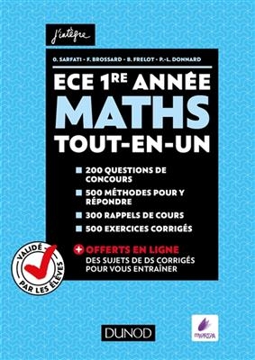 Maths ECE 1re année : tout-en-un - O. Sarfati, F. Brossard, B Frelot, P.L Donnard