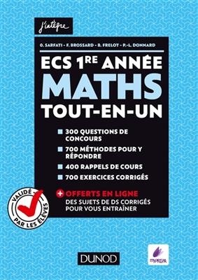 Maths ECS 1re année : tout-en-un - O. Sarfati, F. Brossard, B. et al Frelot