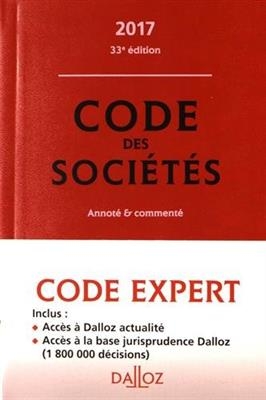 Code des sociétés 2017, annoté & commenté : jurisprudence & doctrine sur CD-ROM