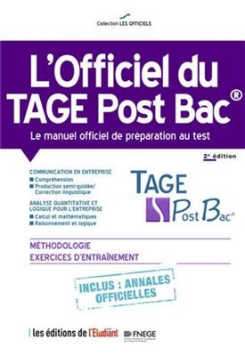 L'officiel du Tage post bac : le manuel officiel de préparation au test - Thomas Leble