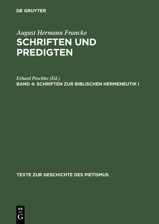 Schriften zur biblischen Hermeneutik I