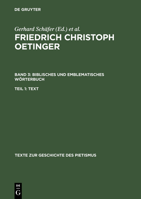Biblisches und emblematisches W&ouml;rterbuch - 