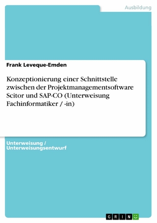 Konzeptionierung einer Schnittstelle zwischen der Projektmanagementsoftware Scitor und SAP-CO (Unterweisung Fachinformatiker / -in)