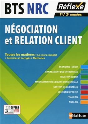 BTS NRC négociation et relation client 1re-2e années : toutes les matières