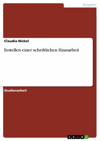 Erstellen einer schriftlichen Hausarbeit