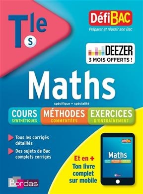 Maths sp&eacute;cifique + sp&eacute;cialit&eacute;, terminale S