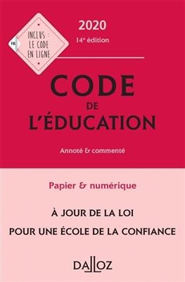 Code de l'éducation 2020, annoté & commenté