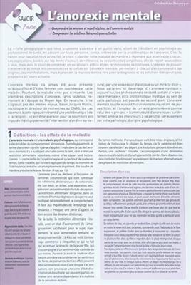 L'anorexie mentale - Myriam Meunier