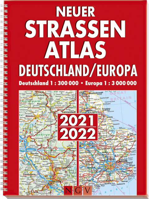 Neuer Stra&szlig;enatlas Deutschland/Europa 2021/2022