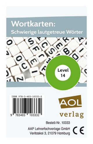 Wortkarten: Schwierige lautgetreue Wörter