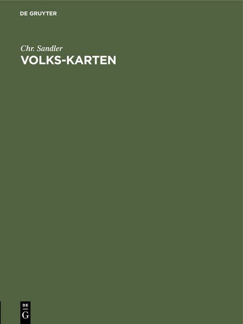 Volks-Karten - Chr. Sandler
