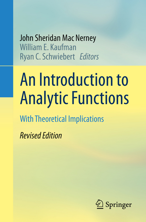 An Introduction to Analytic Functions - John Sheridan Mac Nerney
