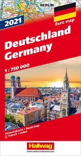 Deutschland 2021 Strassenkarte 1:750 000