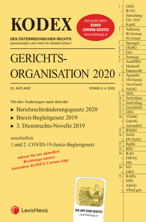 KODEX Gerichtsorganisation 2020