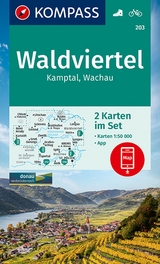 KOMPASS Wanderkarten-Set 203 Waldviertel, Kamptal, Wachau (2 Karten) 1:50.000 - 