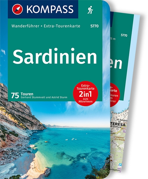 KOMPASS Wanderf&uuml;hrer Sardinien, 75 Touren - Astrid Sturm, Gerhard Stummvoll
