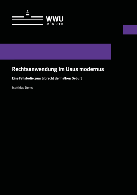 Rechtsanwendung im Usus modernus - Matthias Doms