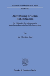 Aufrechnung zwischen Hoheitstr&auml;gern. - Jan Christian Sahl