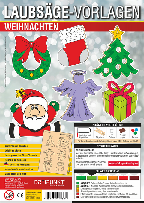 Laubs&auml;gevorlage Weihnachten - 