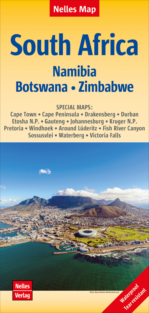 Nelles Map Landkarte South Africa : South Africa, Namibia, Botswana, Zimbabwe | S&uuml;dafrika | Afrique du Sud | &Aacute;frica del Sur