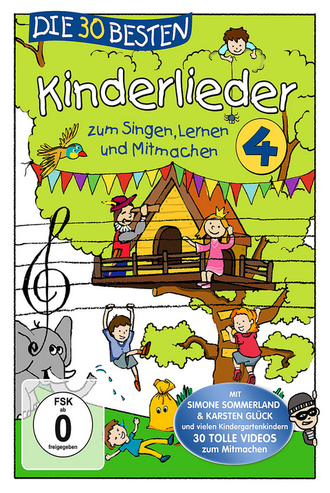 Die 30 besten Kinderlieder. .4, 4 DVD - Simone Sommerland, Karsten Glück,  Die Kita-Frösche