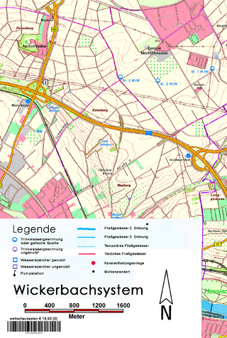 Karte des Wickerbachsystems
