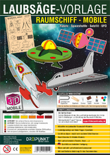 3D Laubs&auml;ge-Vorlage Raumschiff-Mobile