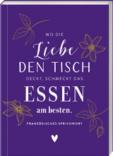 Kleines Notizheft (Lila mit Blumen, H&ouml;lker K&uuml;chenpapeterie)