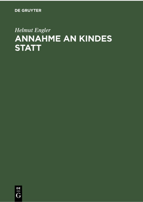 Annahme an Kindes Statt - Helmut Engler