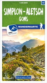 K&uuml;mmerly+Frey Wanderkarte 42 Simplon, Aletsch 1:40.000