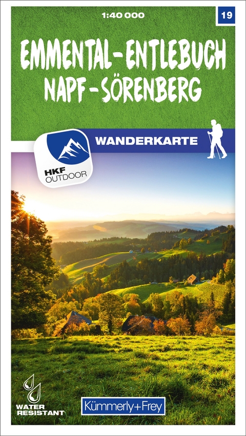 K&uuml;mmerly+Frey Wanderkarte 19 Emmental, Entlebuch 1:40.000