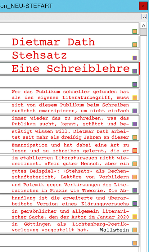 Stehsatz - Dietmar Dath