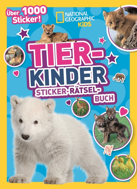 Tierkinder Sticker-R&auml;tsel-Buch mit &uuml;ber 1000 Stickern