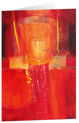 Echorot + Lichtimpuls - Kunst-Faltkarten ohne Text (5 Stück)