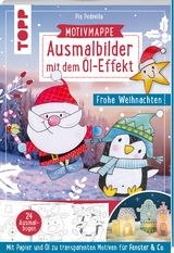 Ausmalbilder mit dem Öl-Effekt - Frohe Weihnachten (Motivmappe mit 24 Ausmalbogen) - Pia Pedevilla