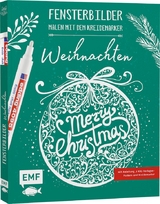 Vorlagenmappe Fensterbilder malen mit dem Kreidemarker – Weihnachten – Merry Christmas