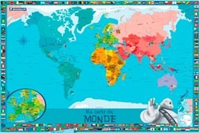 Monde pour enfants wall map laminated 811