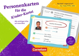 Perfekt organisiert ins neue Kita-Jahr / Personenkarten für die Kinder-Kartei