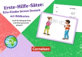 Erste-Hilfe-Sätze: Kita-Kinder lernen Deutsch mit Bildkarten - 